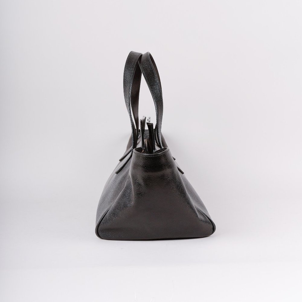 Alaia Black Pebbled Leather Tote - Picture 2 of 9
